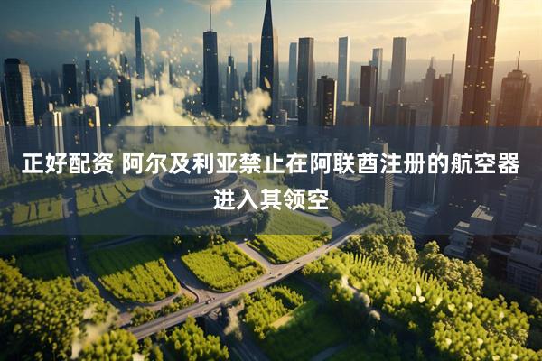 正好配资 阿尔及利亚禁止在阿联酋注册的航空器进入其领空